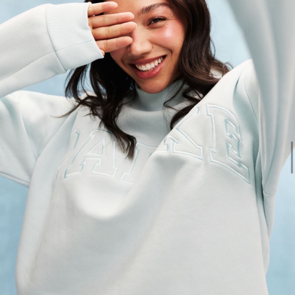 Women's Pastel Blue mockneck